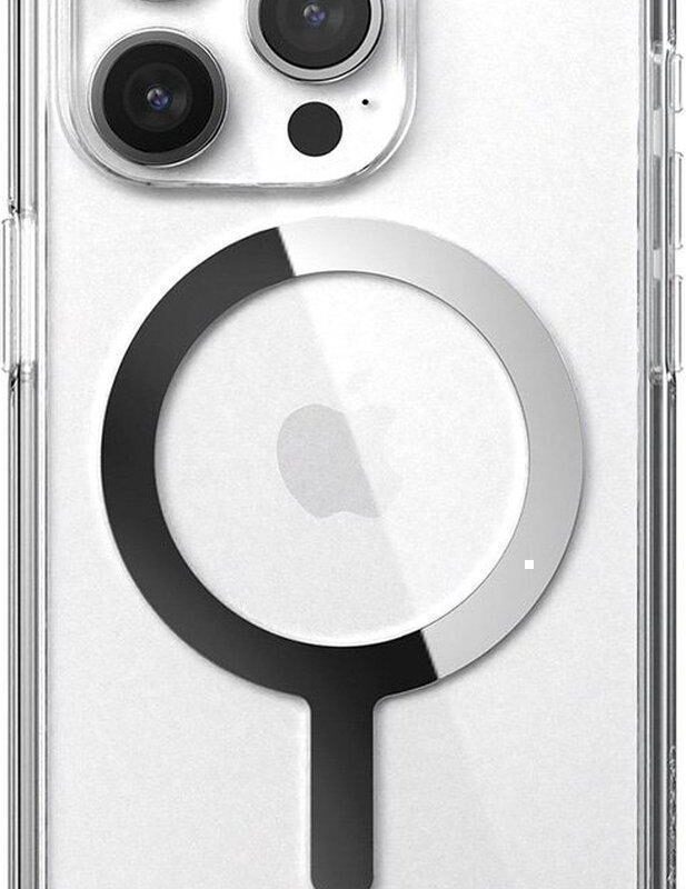 SPECK (150559-3240) IPHONE 15 PRO MAGSAFE CASE, PRESIDIO CLEAR (CLEAR/CLEAR/CHROME FINISH/SERENE SILVER)