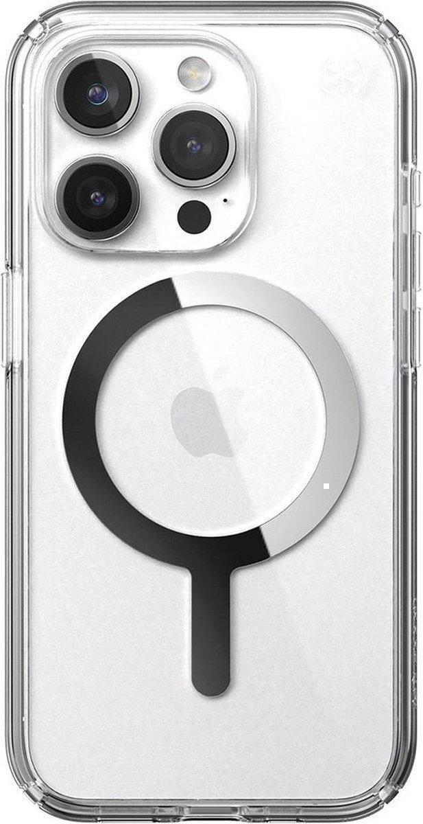 SPECK (150559-3240) IPHONE 15 PRO MAGSAFE CASE, PRESIDIO CLEAR (CLEAR/CLEAR/CHROME FINISH/SERENE SILVER)