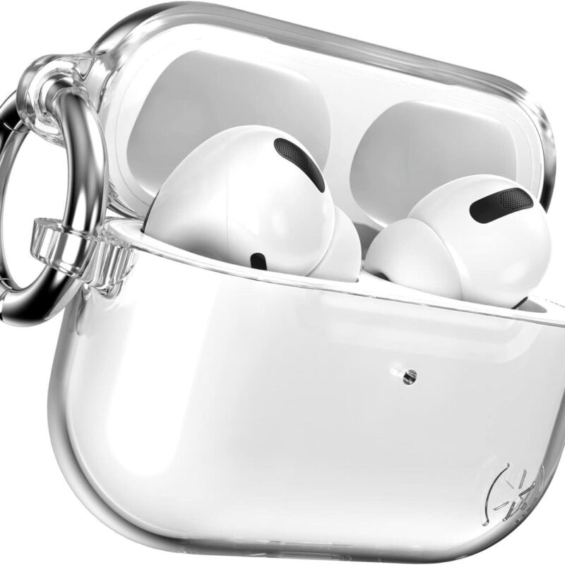 SPECK CASE (150229-3131) FOR AIRPODS PRO (1ST AND 2ND GEN) PRESIDIO CLEAR (CLEAR/BRIGHT SILVER)