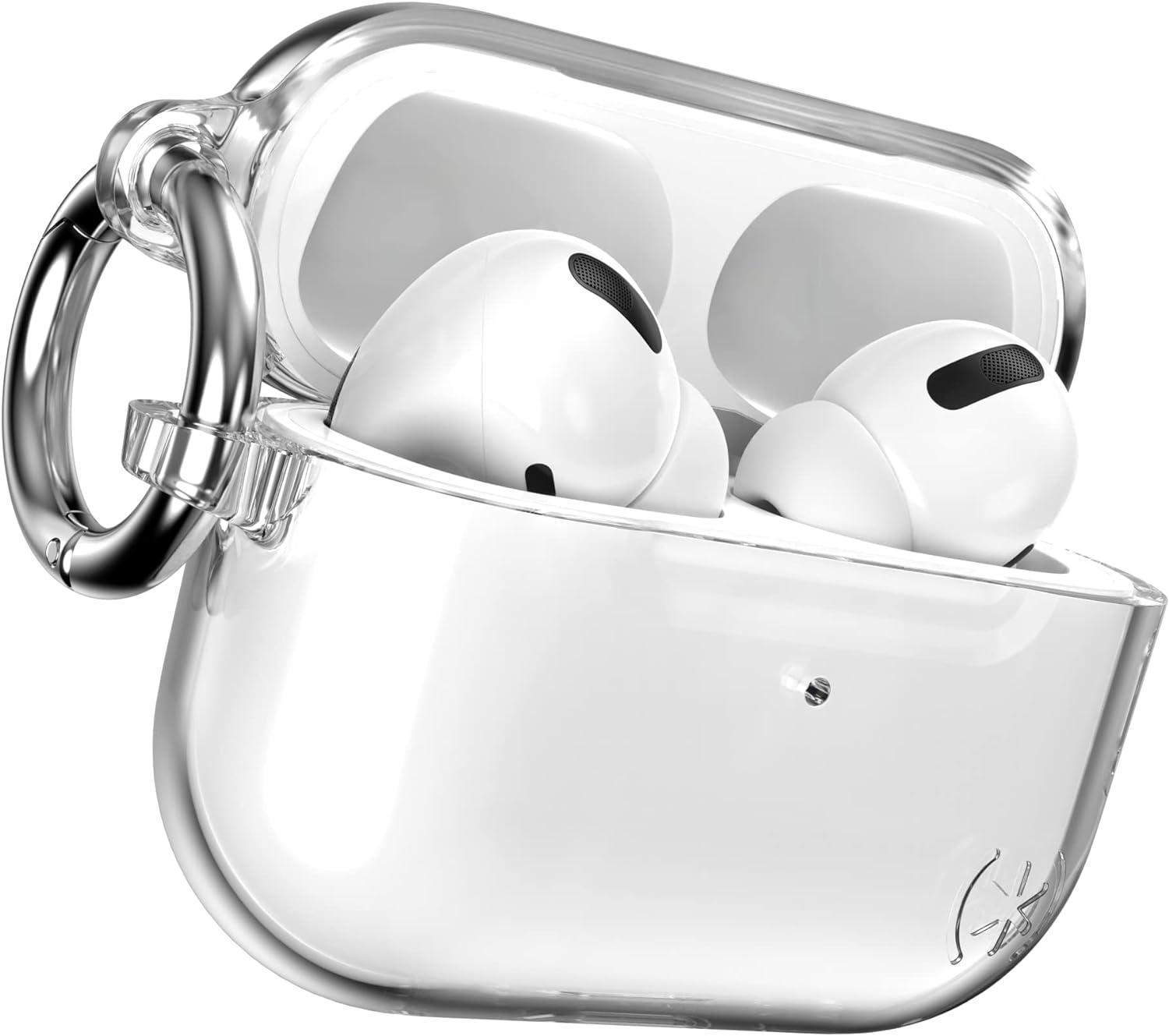 SPECK CASE (150229-3131) FOR AIRPODS PRO (1ST AND 2ND GEN) PRESIDIO CLEAR (CLEAR/BRIGHT SILVER)