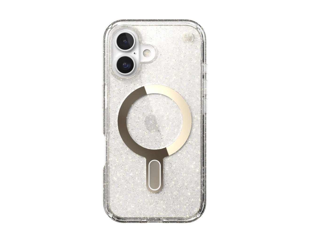 SPECK IPHONE 16 CASE (150694-9221) PRESIDIO LUX + CLICKLOCK (CLEAR/GOLD GLITTER)