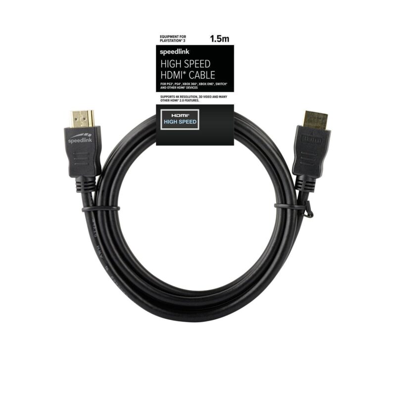 SPEEDLINK SL-4414-BK-150 , HIGH SPEED HDMI CABLE, 1.5 METERS (NO PACKAGING)