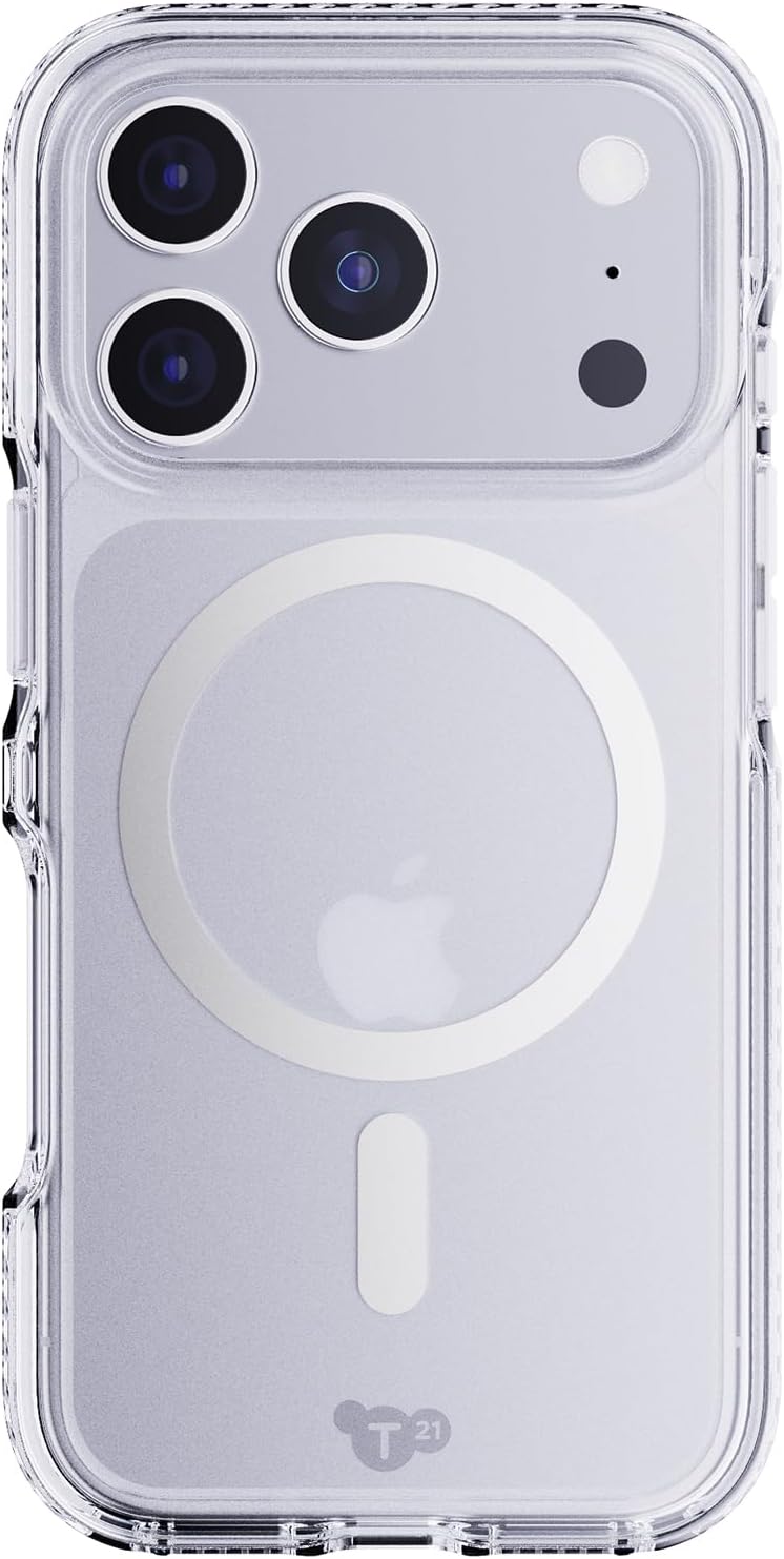 TECH21 IPHONE 17 PRO CASE (T21-11397) EVOCRYSTAL W/MAGSAFE CLEAR/METALIC SILVER