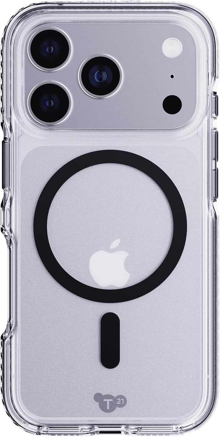 TECH21 IPHONE 17 PRO CASE (T21-11324) EVOCRYSTAL W/MAGSAFE-CLEAR/BLACK