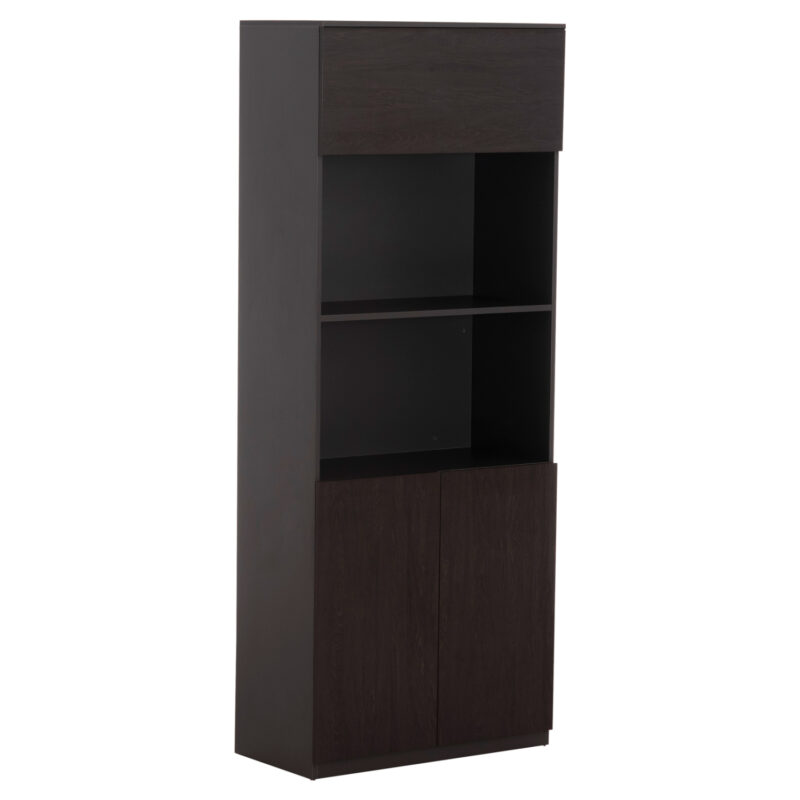 ΒΙΒΛΙΟΘΗΚΗ ΓΡΑΦΕΙΟΥ ΕΠΑΓΓΕΛΜΑΤΙΚΗ ROSEWOOD HM2089 ΜΕΛΑΜΙΝΗ ΓΚΡΙ-WENGE 80Χ40Χ200Υεκ.