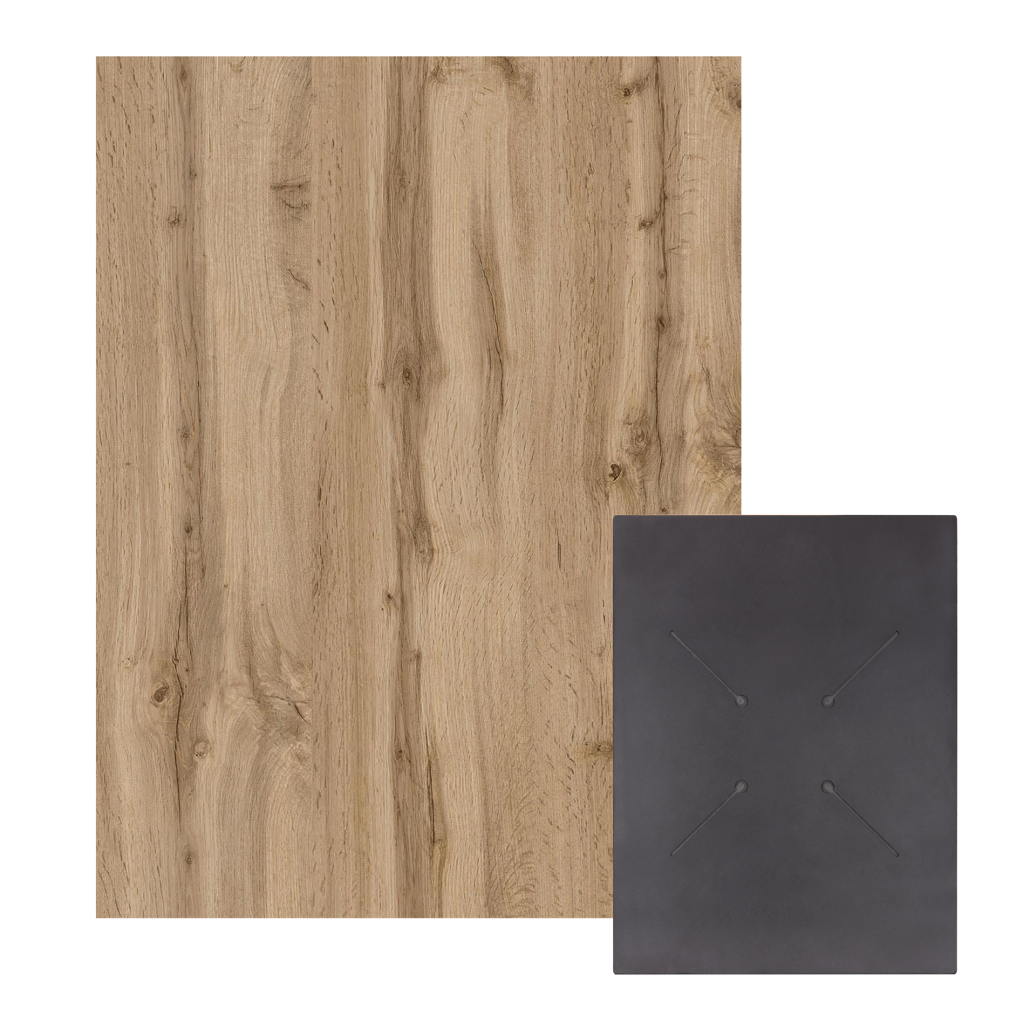 ΕΠΙΦΑΝΕΙΑ ΤΡΑΠΕΖΙΟΥ HPL ΟΡΘΟΓΩΝΙΑ HM6350.36 SONAMA OAK 60x80εκ. (Σετ 2 τμχ)