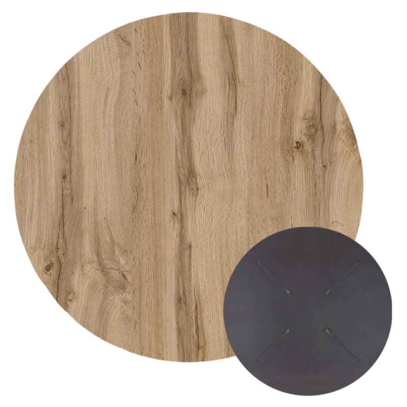 ΕΠΙΦΑΝΕΙΑ ΤΡΑΠΕΖΙΟΥ HPL ΣΤΡΟΓΓΥΛΗ HM5841.36 SONAMA OAK Φ60εκ. (Σετ 2 τμχ)