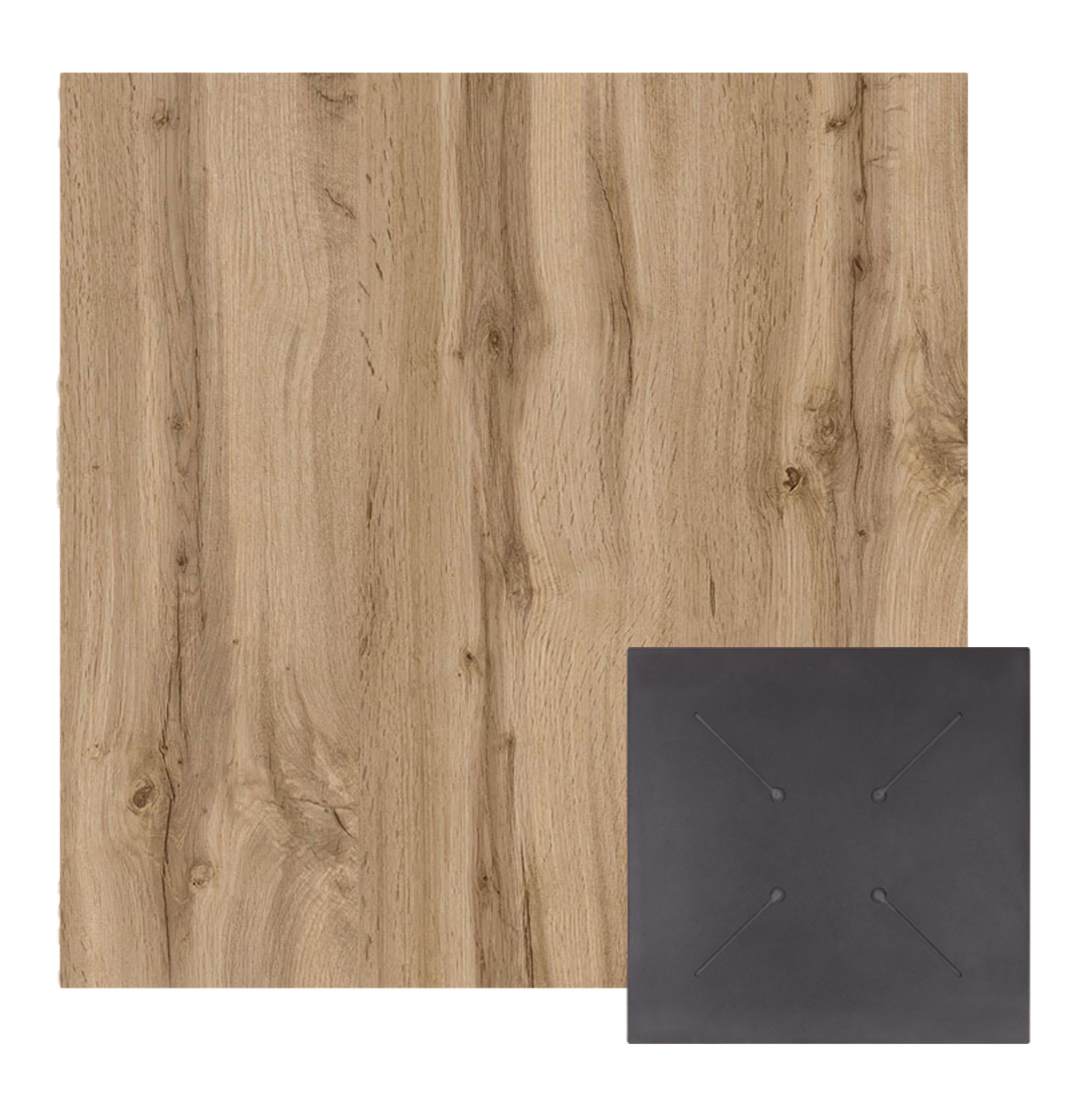 ΕΠΙΦΑΝΕΙΑ ΤΡΑΠΕΖΙΟΥ HPL ΤΕΤΡΑΓΩΝΗ HM5838.36 SONAMA OAK 70x70εκ. (Σετ 2 τμχ)