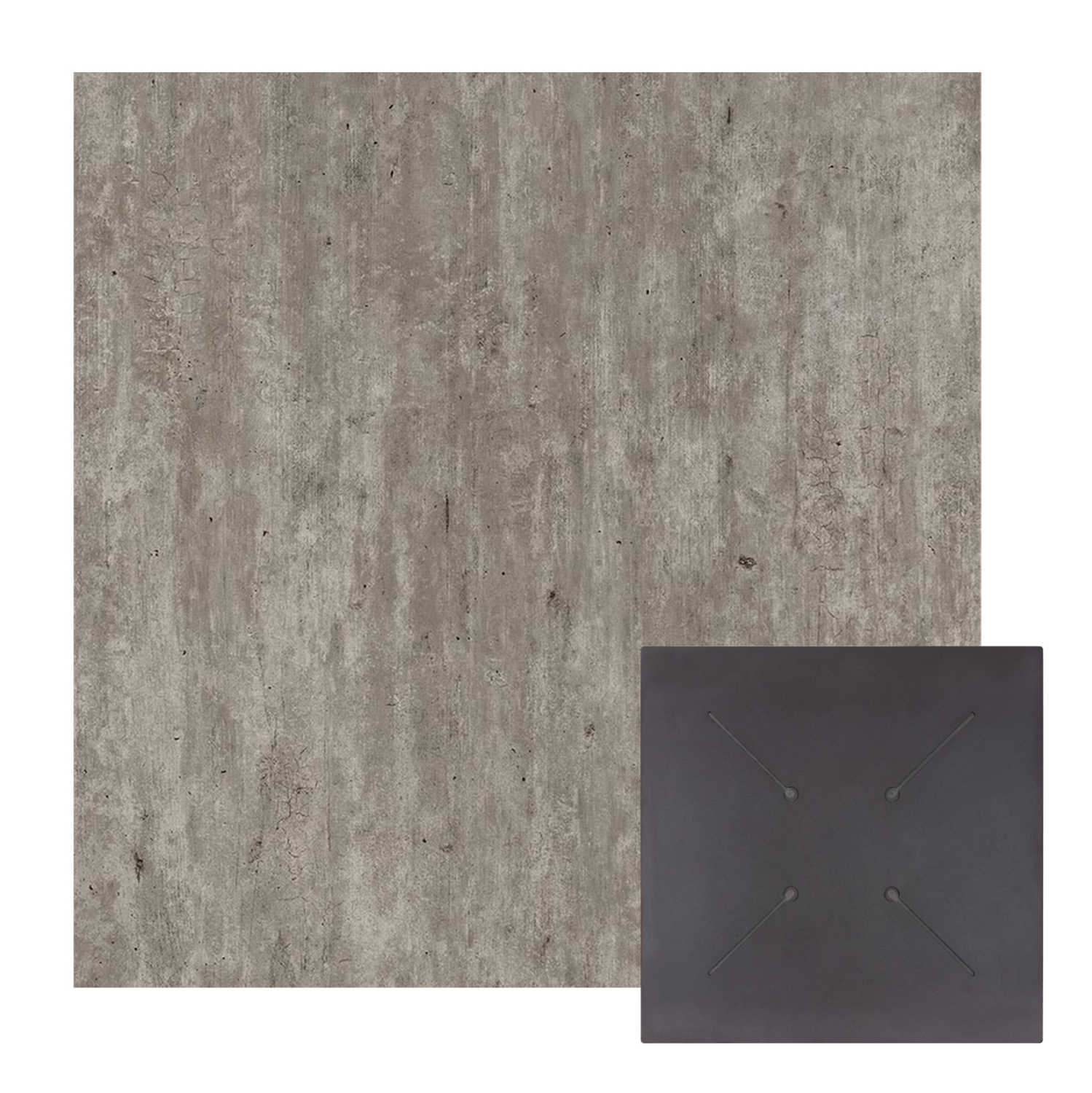 ΕΠΙΦΑΝΕΙΑ ΤΡΑΠΕΖΙΟΥ HPL ΤΕΤΡΑΓΩΝΗ HM5837.37 CONCRETE 60x60εκ. (Σετ 2 τμχ)