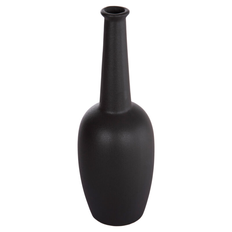 ΕΠΙΤΡΑΠΕΖΙΟ ΚΕΡΑΜΙΚΟ ΔΙΑΚΟΣΜΗΤΙΚΟ ELENDIL HM4592.02 ΜΑΥΡΟ ΜΑΤ Φ10x30Υεκ