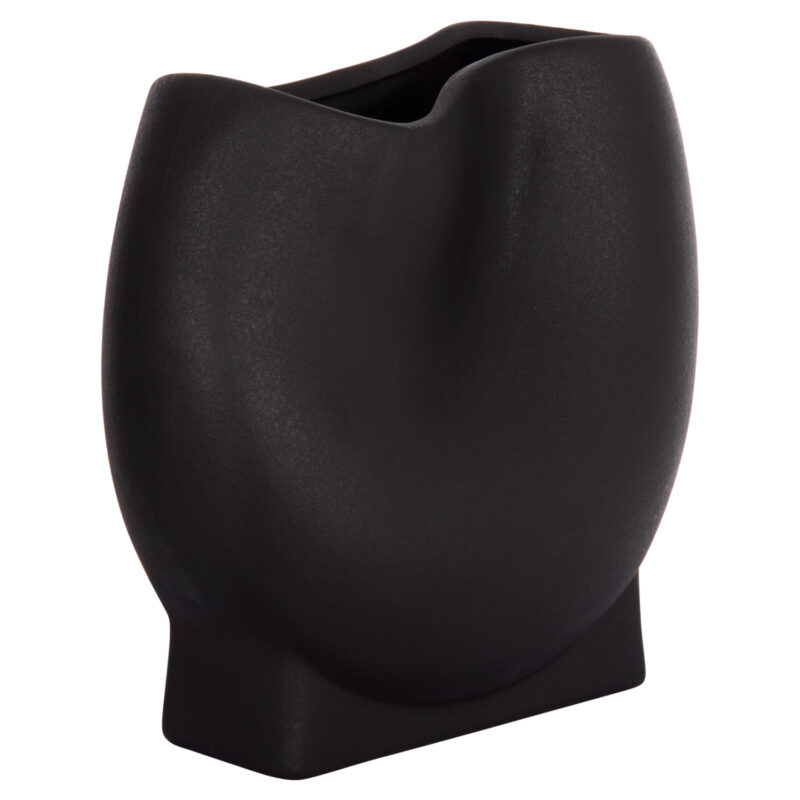 ΕΠΙΤΡΑΠΕΖΙΟ ΚΕΡΑΜΙΚΟ ΔΙΑΚΟΣΜΗΤΙΚΟ GLAZE HM4610.02 ΜΑΥΡΟ ΜΑΤ 26x14x25Υεκ