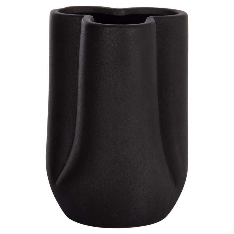 ΕΠΙΤΡΑΠΕΖΙΟ ΚΕΡΑΜΙΚΟ ΔΙΑΚΟΣΜΗΤΙΚΟ GLAZE HM4613.02 ΜΑΥΡΟ ΜΑΤ Φ16x22Υεκ