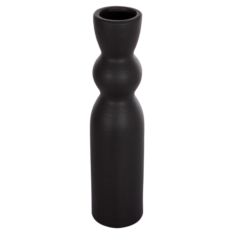 ΕΠΙΤΡΑΠΕΖΙΟ ΚΕΡΑΜΙΚΟ ΔΙΑΚΟΣΜΗΤΙΚΟ SCEPTER HM4614.02 ΜΑΥΡΟ ΜΑΤ Φ8x35Υ εκ.