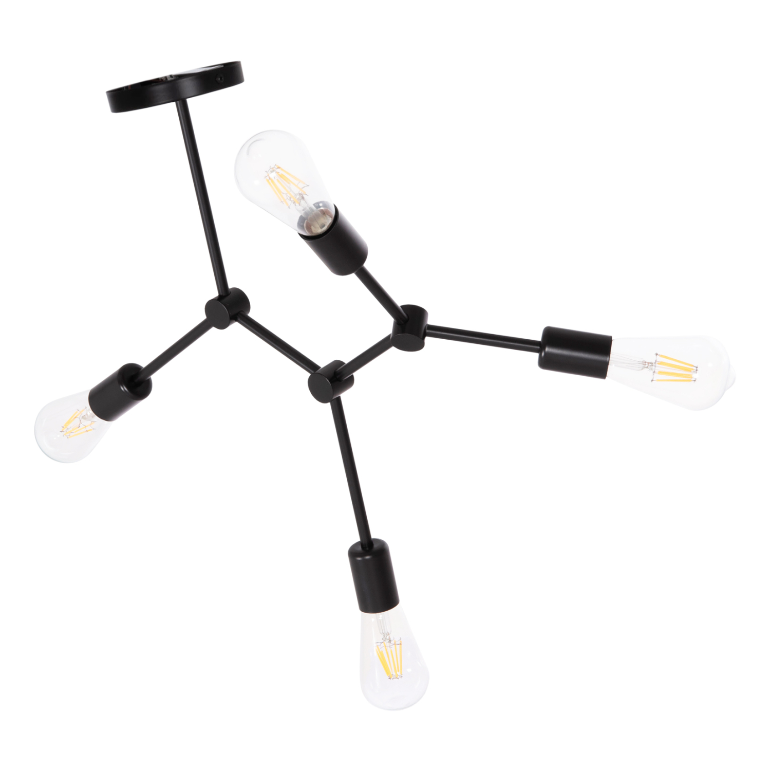 ΦΩΤΙΣΤΙΚΟ ΟΡΟΦΗΣ 4-ΦΩΤΟ LIGHTY HM7405.11 ΜΕΤΑΛΛΟ ΣΕ ΜΑΥΡΟ 57x5x52Υεκ.