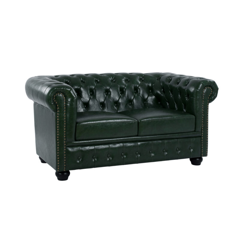 ΚΑΝΑΠΕΣ 2ΘΕΣΙΟΣ T.CHESTERFIELD HM3010.08 ΤΕΧΝΟΔΕΡΜΑ ΚΥΠΑΡΙΣΣΙ 150x90x70Υ εκ.