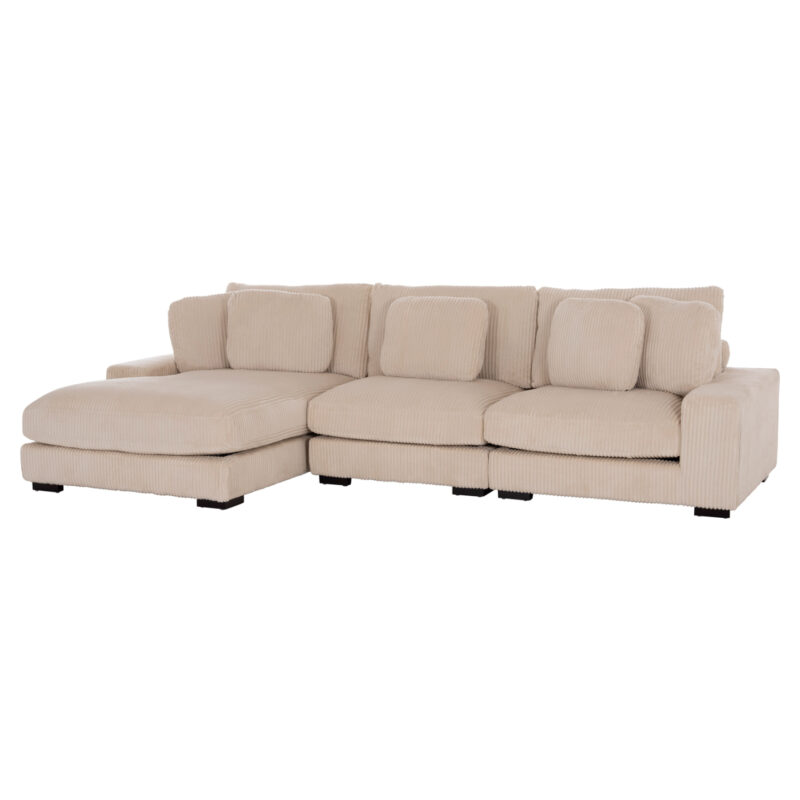 ΚΑΝΑΠΕΣ ΑΡΙΣΤΕΡΗ ΓΩΝΙΑ CRANFIELD HM3287.02L ΜΠΕΖ ΡΙΓΕ ΥΦΑΣΜΑ 315x167(γωνία)x67Υεκ.