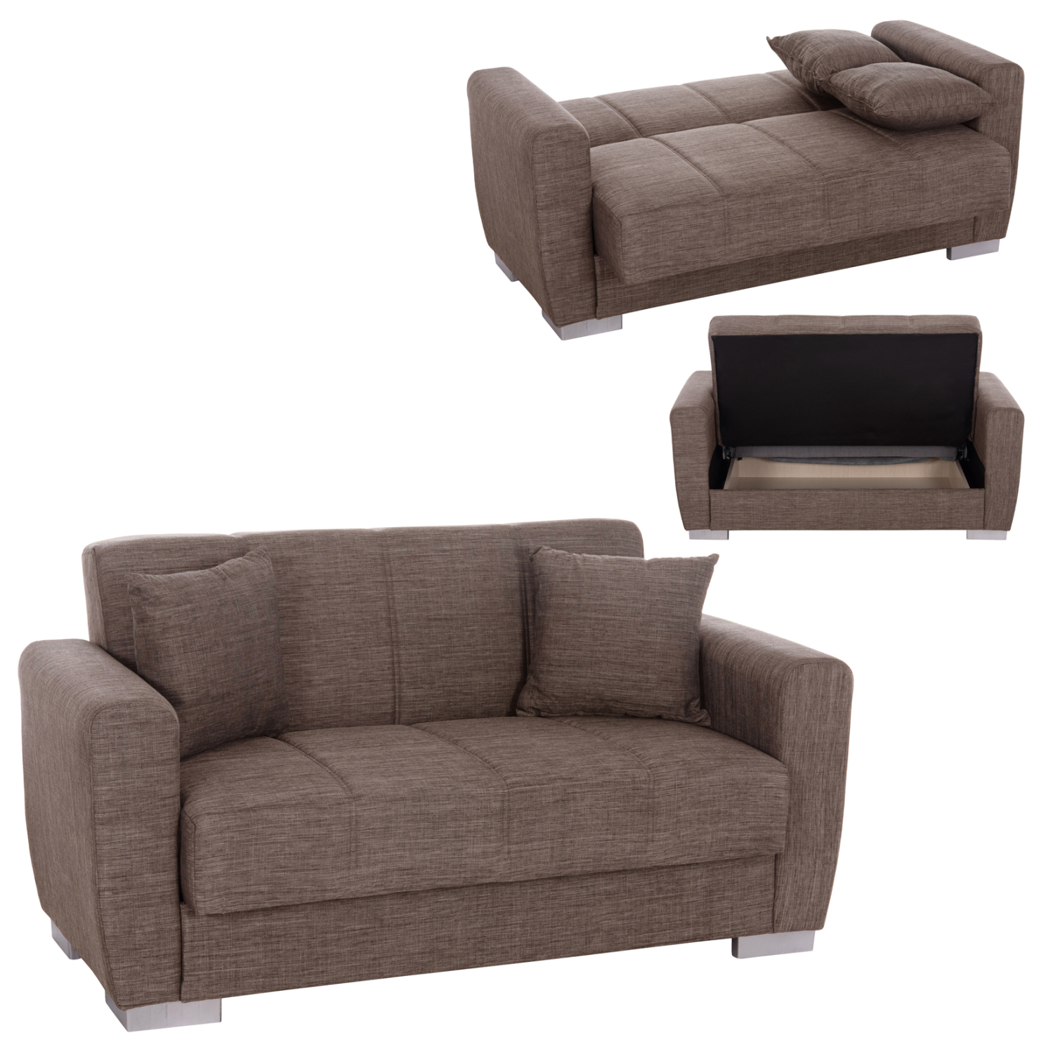 ΚΑΝΑΠΕΣ ΚΡΕΒΑΤΙ POLYA ΔΙΘΕΣΙΟΣ ΚΑΦΕ HM3241.02 153x87x77 εκ.