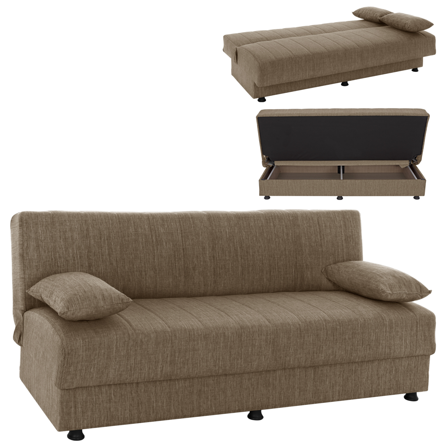 ΚΑΝΑΠΕΣ ΚΡΕΒΑΤΙ ANDRI ΤΡΙΘΕΣΙΟΣ ΚΑΦΕ HM3239.02 180x83x74Υεκ.