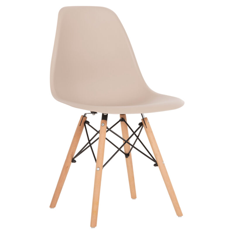 ΚΑΡΕΚΛΑ TWIST HM8460.25 ΜΕ ΞΥΛΙΝΑ ΠΟΔΙΑ ΚΑΙ ΚΑΘΙΣΜΑ PP-ΚΑΠΟΥΤΣΙΝΟ 46x50x82Υεκ. (Σετ 4 τμχ)