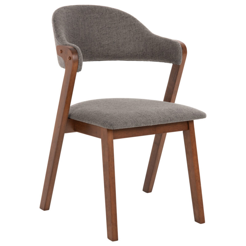 ΚΑΡΕΚΛΑ RIDER HM9734.01 RUBBERWOOD ΣΕ ΚΑΡΥΔΙ-ΥΦΑΣΜΑ ΓΚΡΙ 59x59x83Yεκ. (Σετ 2 τμχ)
