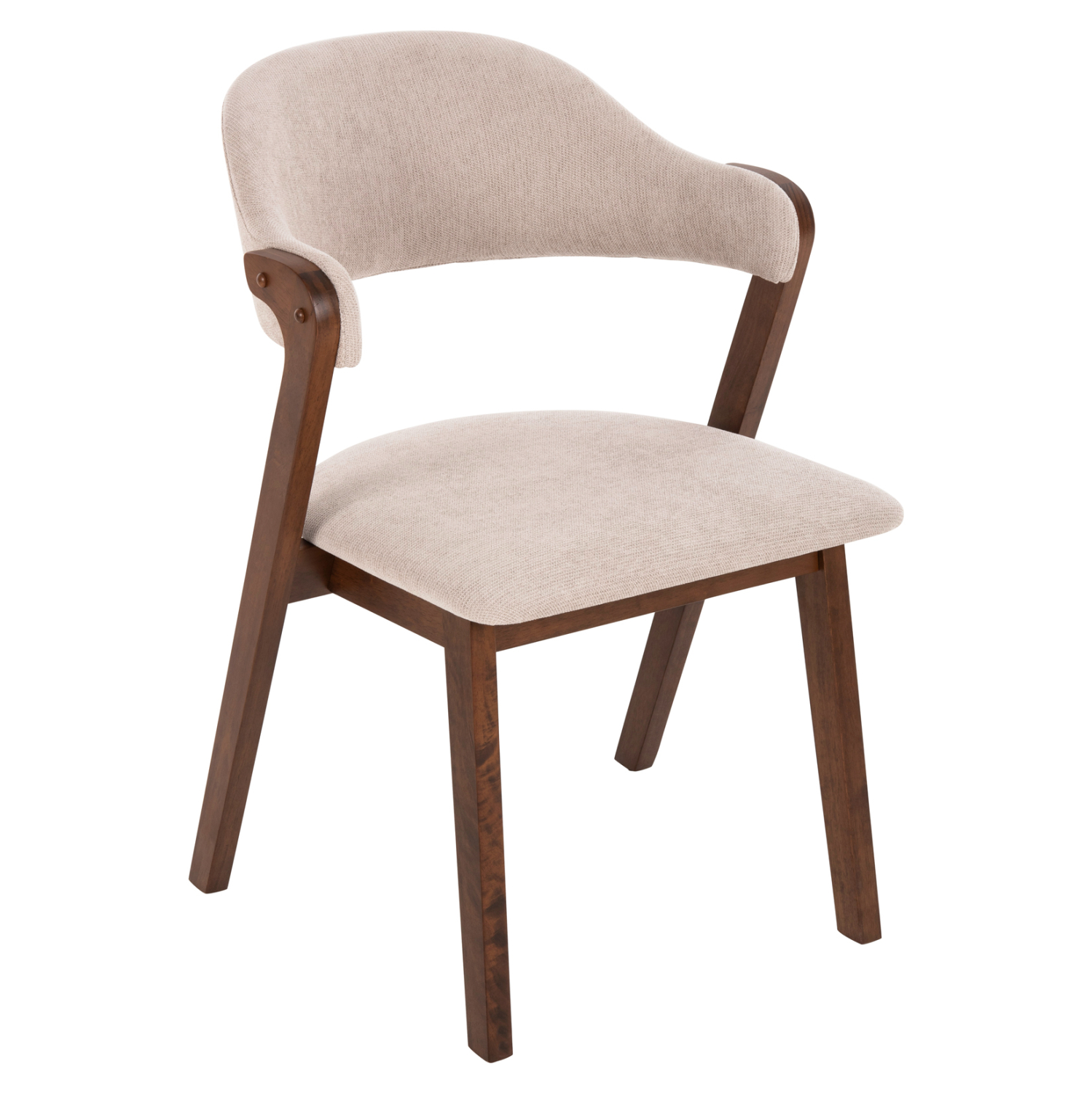 ΚΑΡΕΚΛΑ RIDER HM9734.02 RUBBERWOOD ΣΕ ΚΑΡΥΔΙ-ΥΦΑΣΜΑ ΕΚΡΟΥ 59x59x83Yεκ. (Σετ 2 τμχ)