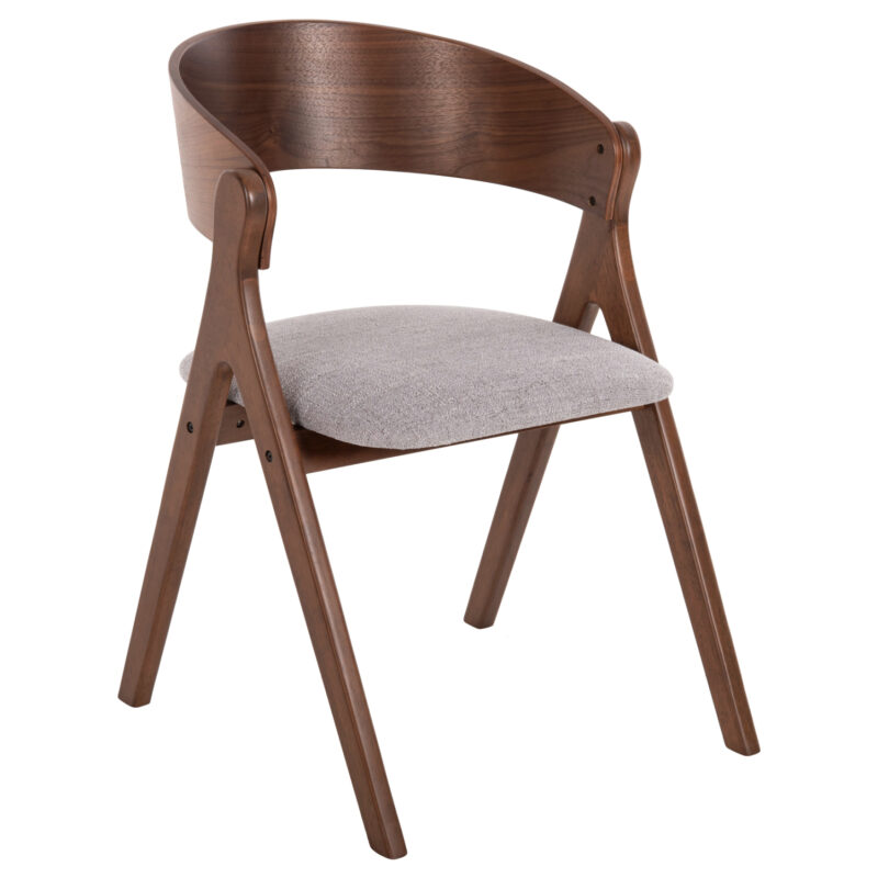 ΚΑΡΕΚΛΑ NEKKER HM9739.02 RUBBERWOOD ΣΕ ΚΑΡΥΔΙ-ΓΚΡΙ ΥΦΑΣΜΑ ΚΑΘΙΣΜΑ 56x55x78Yεκ. (Σετ 2 τμχ)