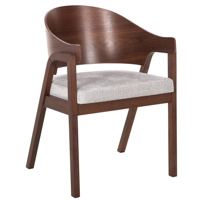ΚΑΡΕΚΛΑ NERO HM9972 RUBBERWOOD ΣΕ ΚΑΡΥΔΙ-ΓΚΡΙ ΥΦΑΣΜΑ ΚΑΘΙΣΜΑ 56x56x78Yεκ. (Σετ 2 τμχ)