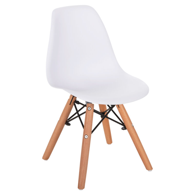 ΚΑΡΕΚΛΑ TWIST KID HM8453.01 ΞΥΛΙΝΑ ΠΟΔΙΑ Κ ΚΑΘΙΣΜΑ PP ΛΕΥΚΟ 31x34x55.5Υεκ (Σετ 4 τμχ)