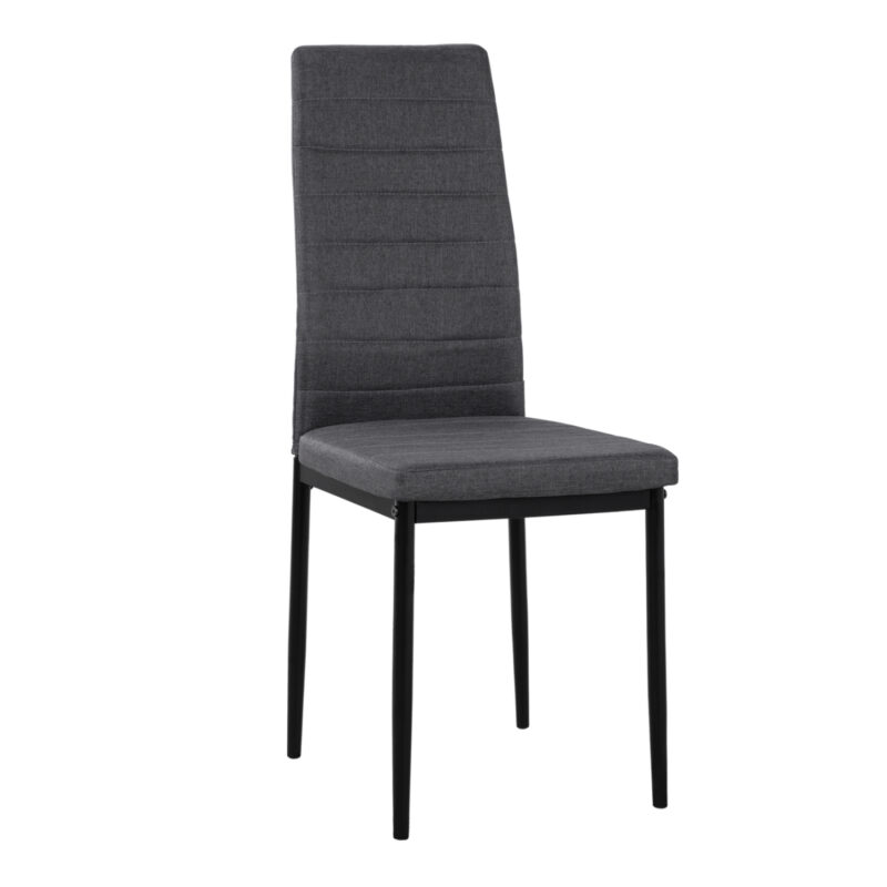 ΚΑΡΕΚΛΑ ΜΕΤΑΛΛΙΚΗ LADY HM0037.20 ΓΚΡΙ ΥΦΑΣΜΑ ΜΕΤΑΛΛΙΚΟ ΣΚΕΛΕΤΟ K/D 40x48x95 (Σετ 4 τμχ)