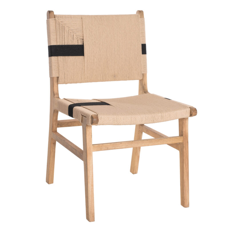 ΚΑΡΕΚΛΑ RUBBERWOOD ΚΑΙ ΣΧΟΙΝΙ ΣΕ ΦΥΣΙΚΟ RUSTIC 50x60x88Yεκ.HM9323.01 (Σετ 2 τμχ)