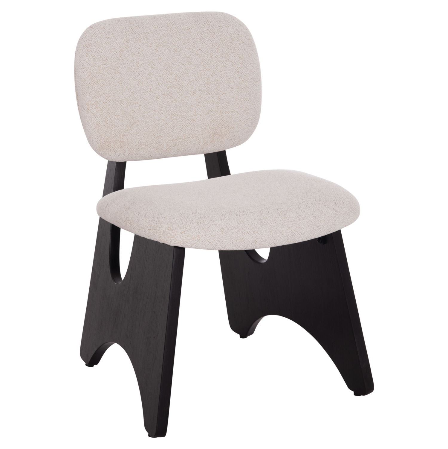 ΚΑΡΕΚΛΑ ΤΡΑΠΕΖΑΡΙΑΣ BELLISI HM18248.02 ΕΚΡΟΥ ΥΦΑΣΜΑ-PLYWOOD ΣΕ ΜΑΥΡΟ 53x56x78Υεκ. (Σετ 2 τμχ)