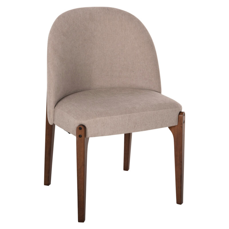 ΚΑΡΕΚΛΑ ΤΡΑΠΕΖΑΡΙΑΣ RAMMER HM9744.02 RUBBERWOOD ΣΕ ΚΑΡΥΔΙ-ΕΚΡΟΥ ΥΦΑΣΜΑ 57x55x86Υεκ. (Σετ 2 τμχ)