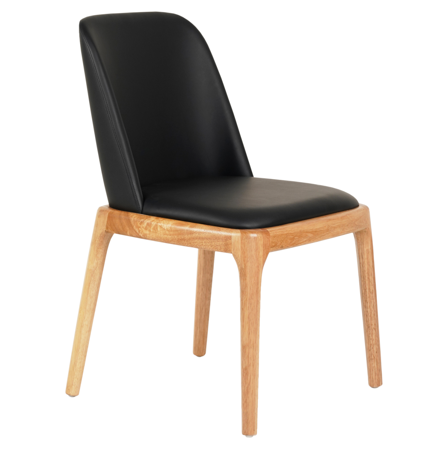 KΑΡΕΚΛΑ ΤΡΑΠΕΖΑΡΙΑΣ FURLAN HM9944.01 RUBBERWOOD-ΜΑΥΡΟ PU 54,5x58x86Υεκ (Σετ 2 τμχ)