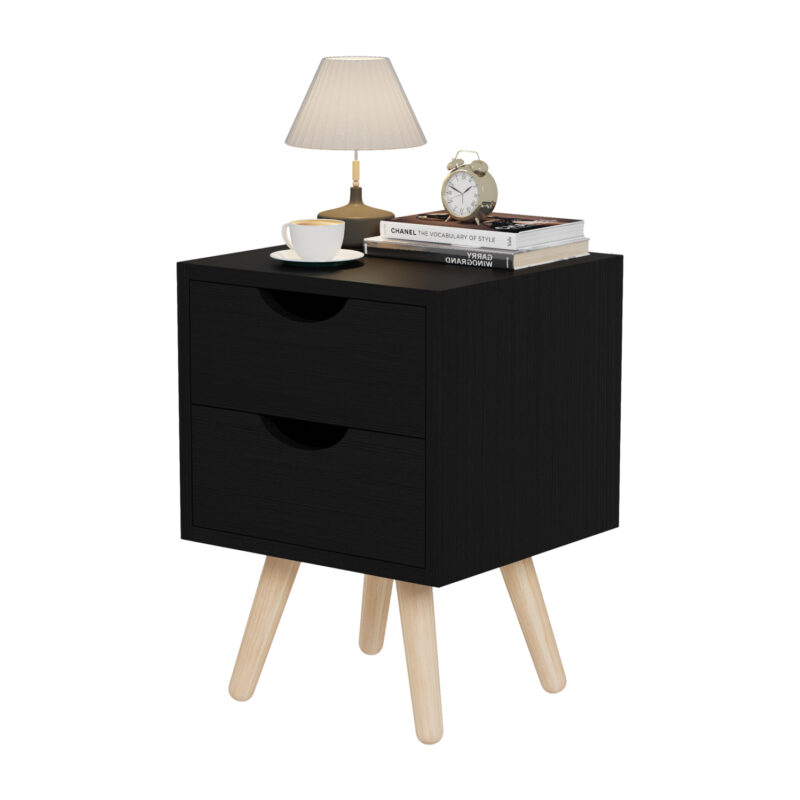 ΚΟΜΟΔΙΝΟ DINKL HM2472.02 ΜΕΛΑΜΙΝΗ-2 ΣΥΡΤΑΡΙΑ-WENGE 29,5x29,5x45Υεκ