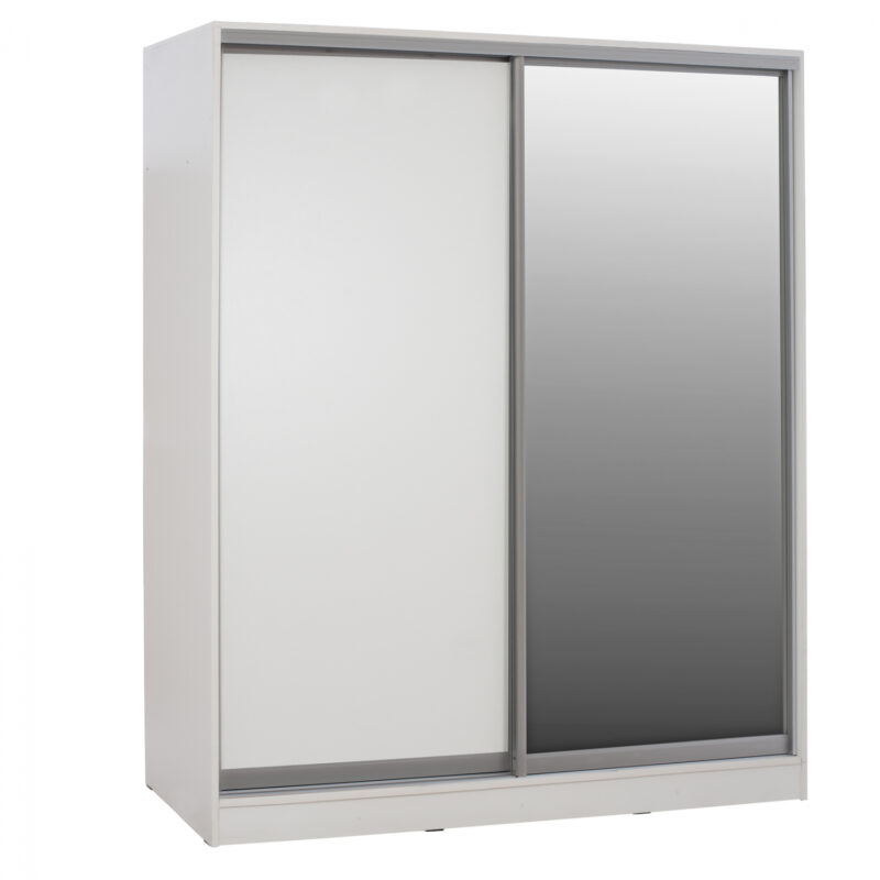 ΝΤΟΥΛΑΠΑ ΜΕ ΚΑΘΡΕΠΤΗ ADLER HM2437.03 ΜΕΛΑΜΙΝΗ ΛΕΥΚΗ 180x60x210Υεκ.