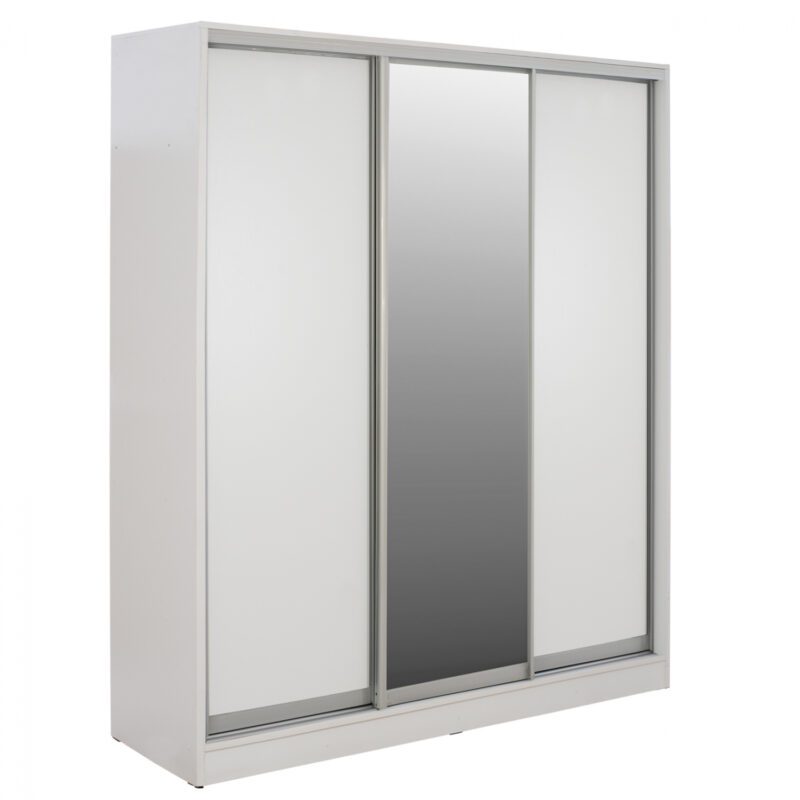 ΝΤΟΥΛΑΠΑ 3ΦΥΛΛΗ ΣΥΡΟΜΕΝΗ ΜΕ ΚΑΘΡΕΦΤΗ ADLER HM2461.03 ΜΕΛΑΜΙΝΗ ΛΕΥΚΗ 183x60x220Υ