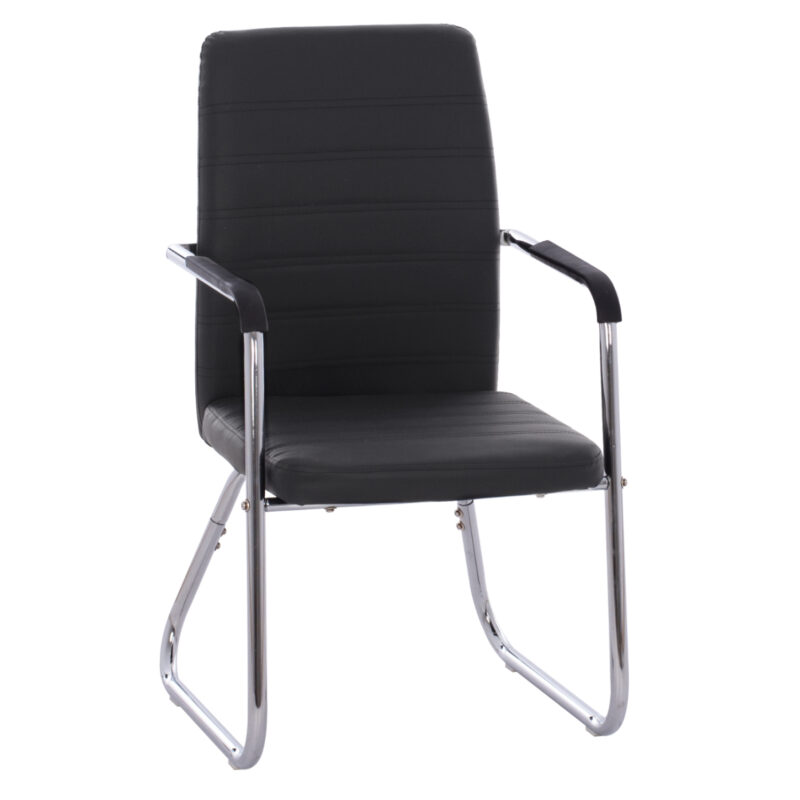 ΠΟΛΥΘΡΟΝΑ DALEY HM1021.01 ΜΕ ΜΠΡΑΤΣΑ ΜΑΥΡΟ PU 56x58x93 εκ. (Σετ 4 τμχ)