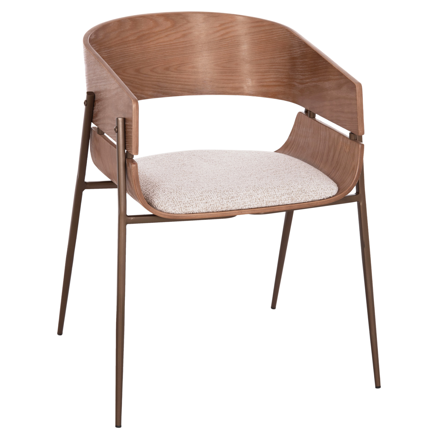 ΠΟΛΥΘΡΟΝΑ KRILL HM18254.01 PLYWOOD ΣΕ WHITEWASH--ΜΕΤΑΛΛΟ ΣΕ ΧΑΛΚΙΝΟ 55,5x55x72Υεκ. (Σετ 2 τμχ)
