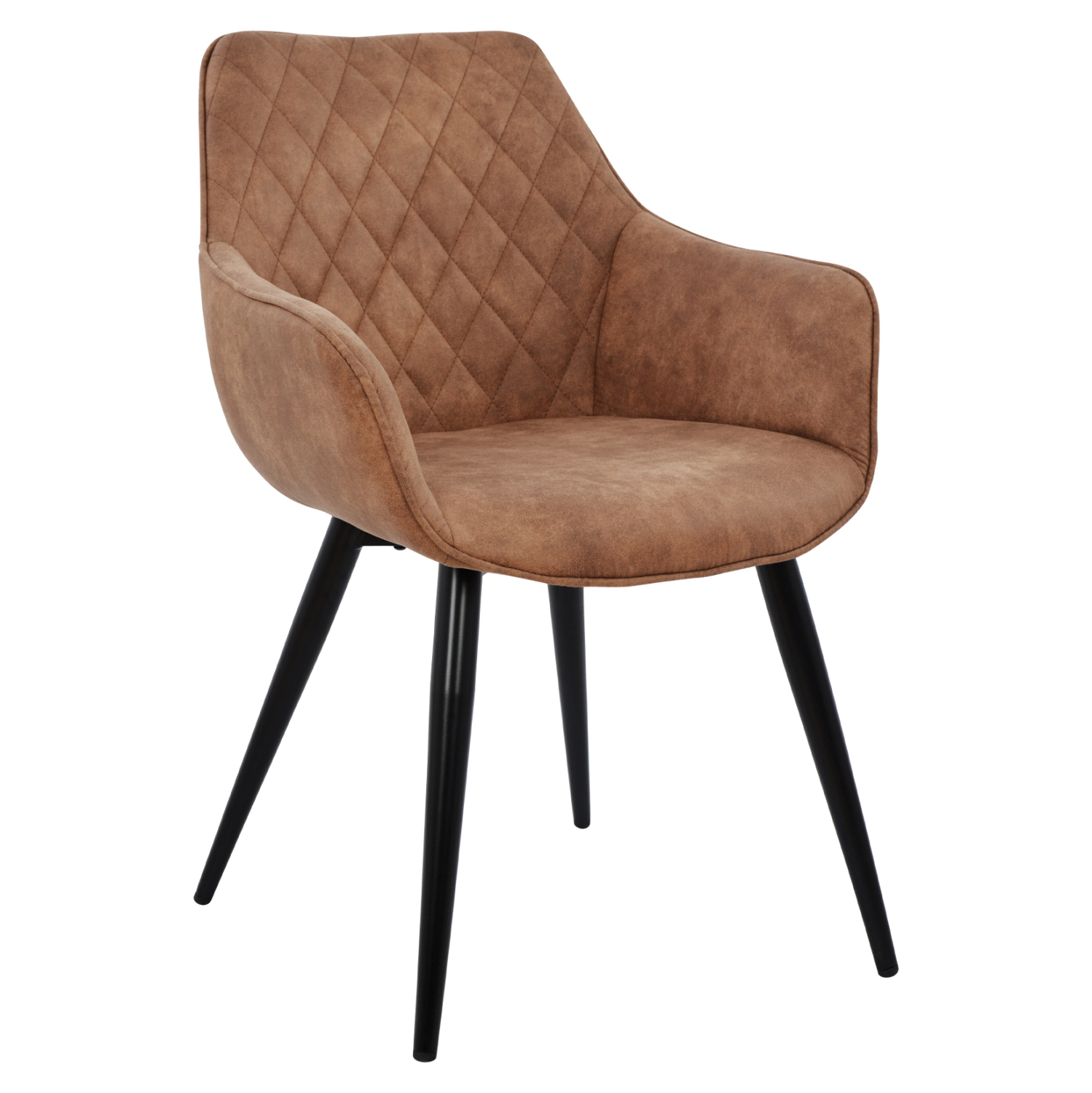 ΠΟΛΥΘΡΟΝΑ MANDO HM8006.03 ΜΕ ΚΑΦΕ NUBUCK ΥΦΑΣΜΑ 60x60x84 εκ. (Σετ 2 τμχ)