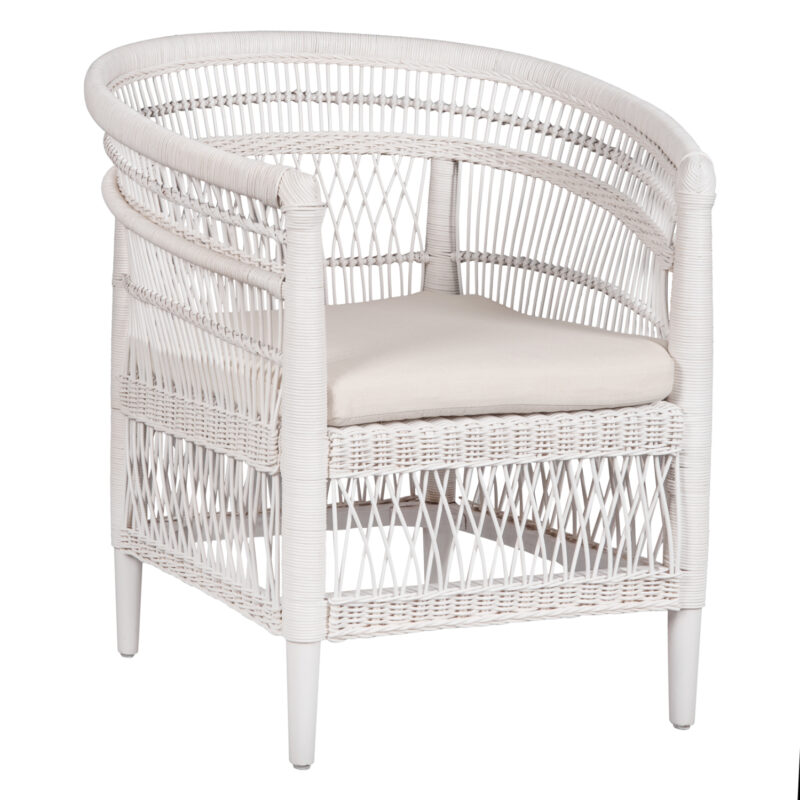 ΠΟΛΥΘΡΟΝΑ MALAWI HM9635.02 ΞΥΛΟ ΜΑΟΝΙ ΜΕ RATTAN ΛΕΥΚΟ--Β'ΔΙΑΛΟΓΗΣ 80x70x86Υεκ.