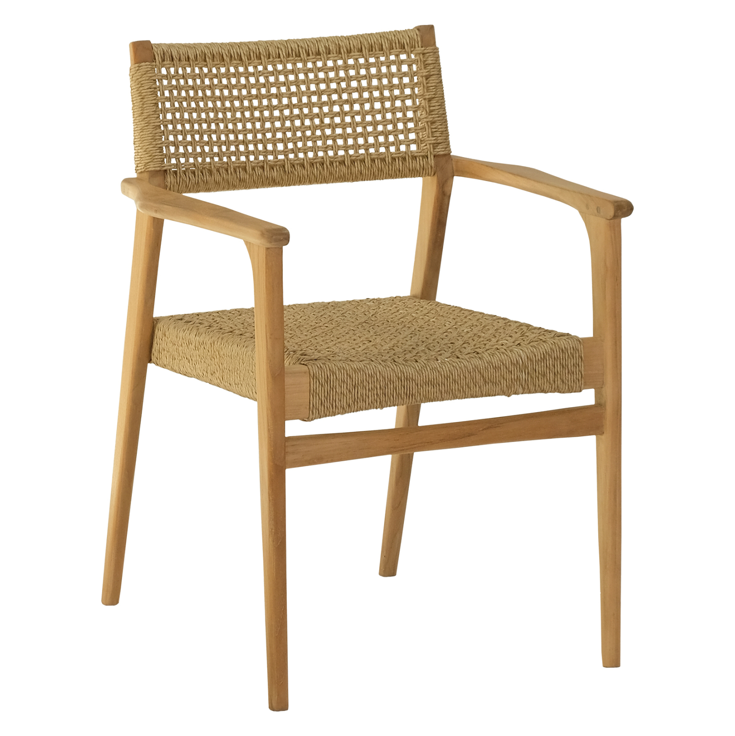 ΠΟΛΥΘΡΟΝΑ NEBO HM9937 ΞΥΛΟ TEAK & ΣΥΝΘ.RATTAN ΣΕ ΦΥΣΙΚΟ ΧΡΩΜΑ 57x63x80,5Υ (Σετ 2 τμχ)