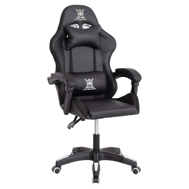 ΠΟΛΥΘΡΟΝΑ GAMING DARREN HM1203.04 ΜΑΥΡΟ-ΛΕΥΚΟ PVC 58.5x100x120Υεκ.