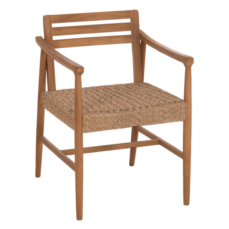 ΠΟΛΥΘΡΟΝΑ ΤΡΑΠΕΖΑΡΙΑΣ ROBIN HM18351 ΞΥΛΟ TEAK & ΣΧΟΙΝΙ VIRO ΦΥΣΙΚΟ 53,5x60x78Υεκ