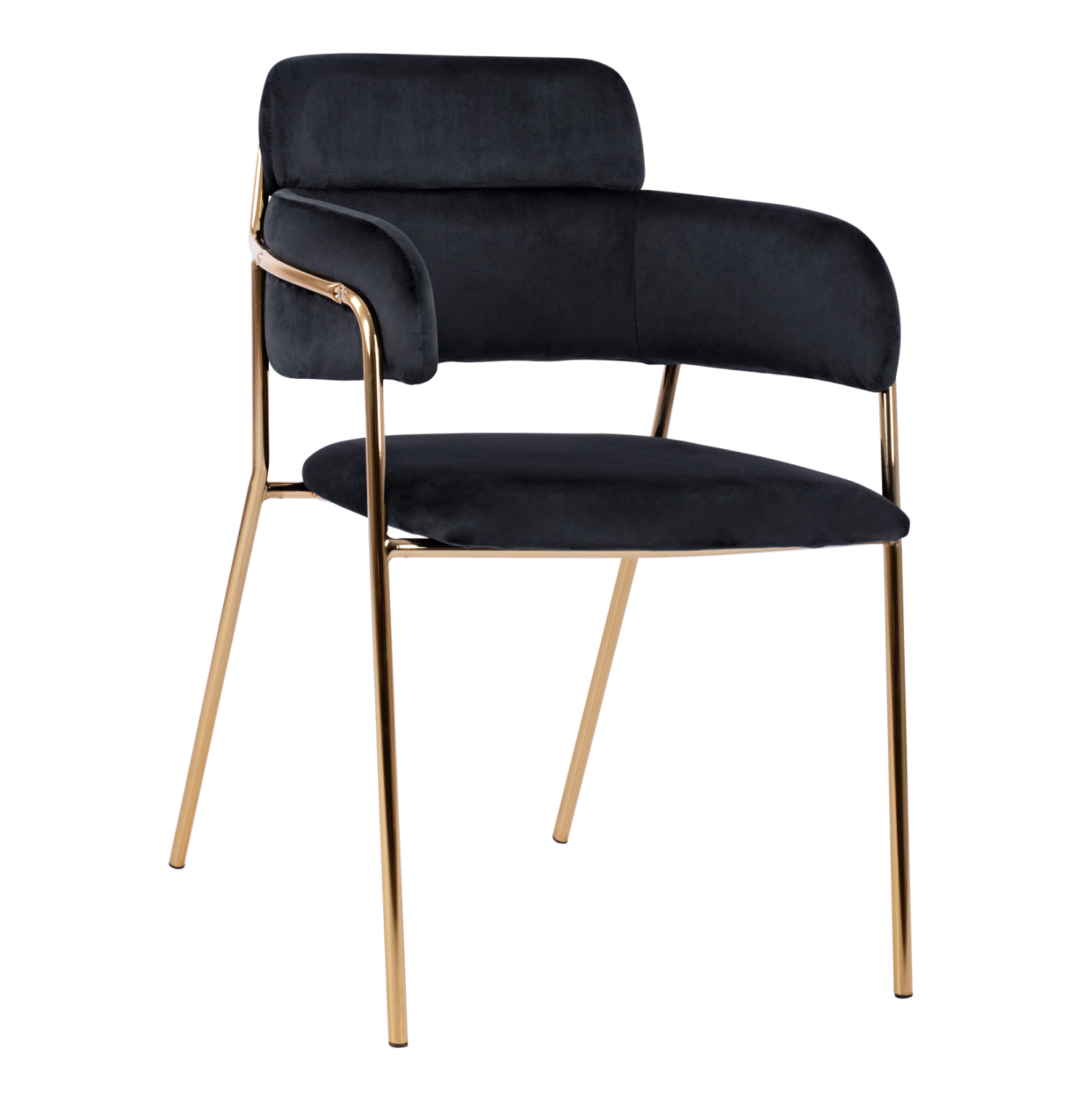 ΠΟΛΥΘΡΟΝΑΚΙ KELSO HM8521.04 ΒΕΛΟΥΔΟ ΜΑΥΡΟ & ΕΠΙΧΡΥΣΟ ΠΟΔΙ 52,5x52x80Υ εκ. (Σετ 2 τμχ)