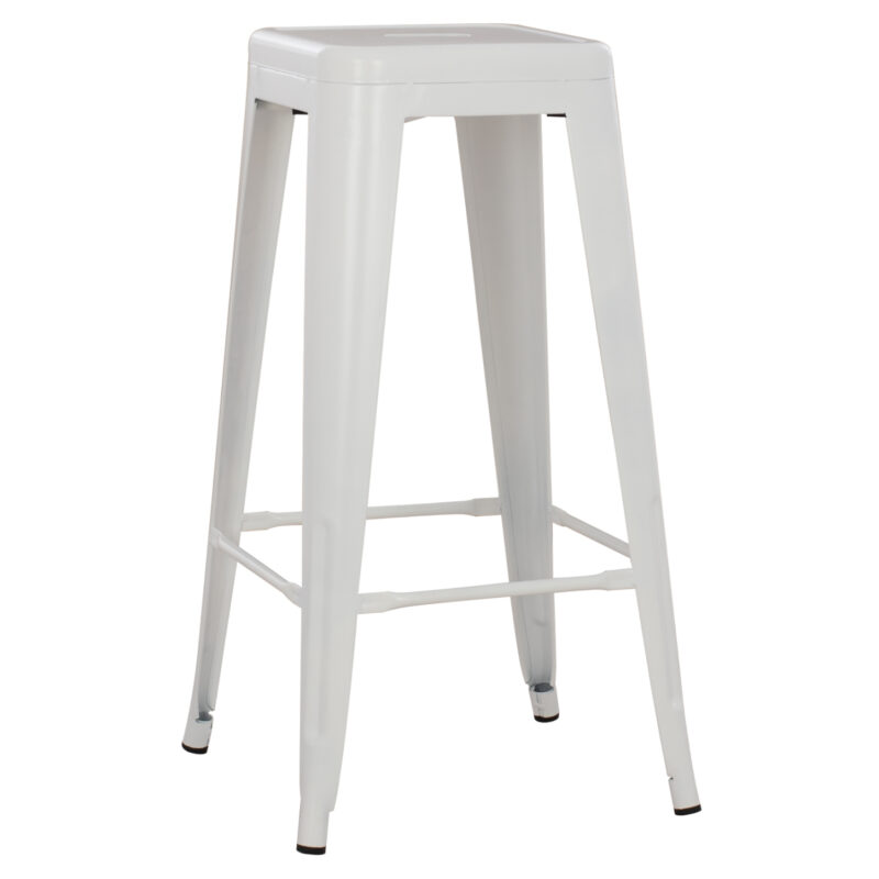 ΣΚΑΜΠΟ BAR MELITA HM8642.21 ΜΕΤΑΛΛΙΚΟ ΣΕ ΛΕΥΚΟ ΜΑΤ 43x43x78Υεκ.