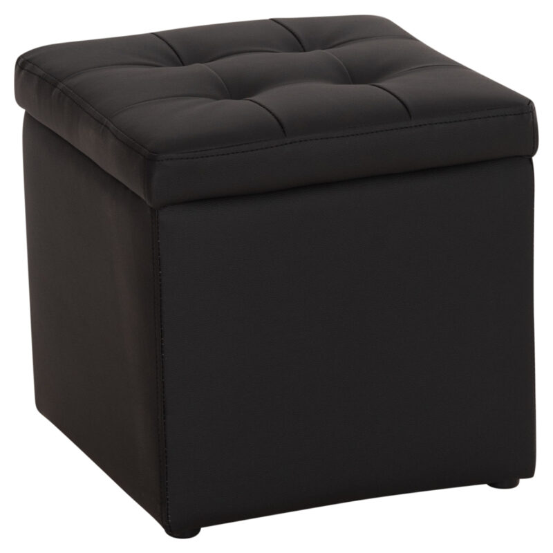 ΣΚΑΜΠΩ ΜΕ ΑΠΟΘΗΚΕΥΤΙΚΟ ΧΩΡΟ PU ΜΑΥΡΟ CUBE HM224.01 38x38x36.5Υεκ.