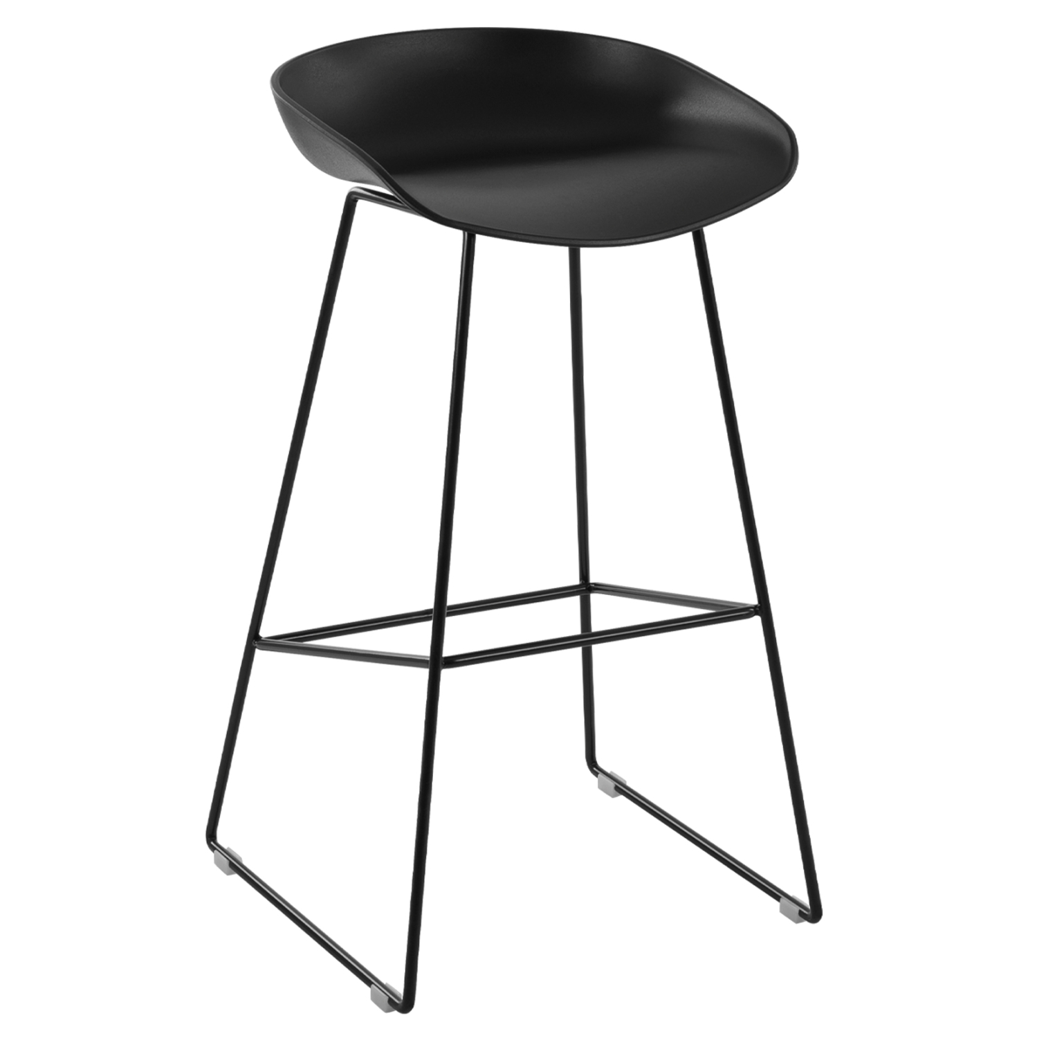 ΣΚΑΜΠΟ ΜΕΤΑΛΛΙΚΟ NAILA HM8450.02 ΜΕ ΚΑΘΙΣΜΑ PP ΜΑΥΡΟ 47x47x83 εκ. (Σετ 2 τμχ)