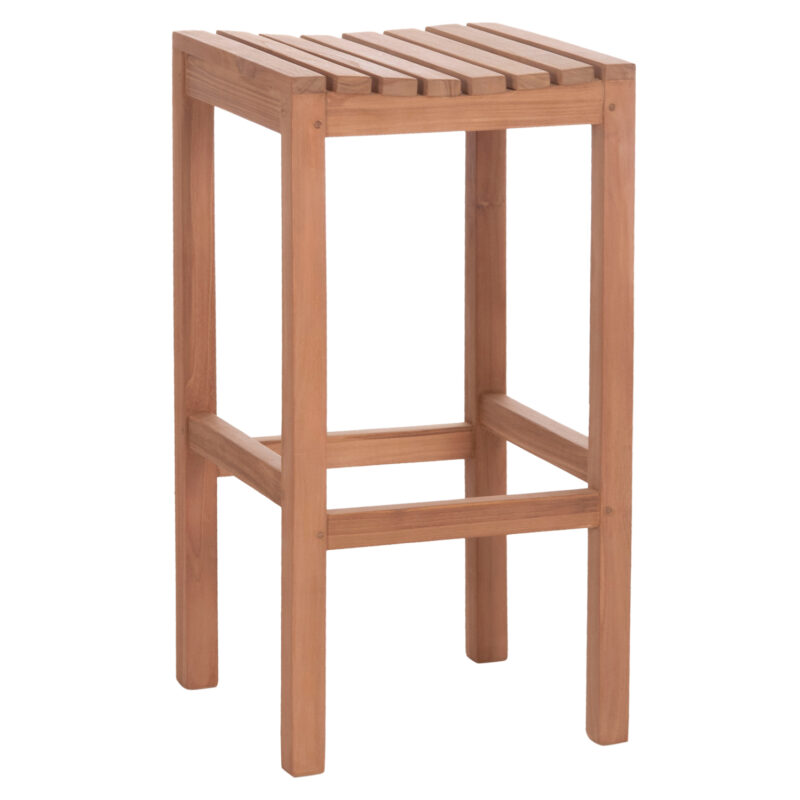 ΣΚΑΜΠΟ ΜΠΑΡ NIKOL HM18109 ΞΥΛΟ ΤΕΑΚ ΣΕ ΦΥΣΙΚΟ 40x40x77Υεκ.
