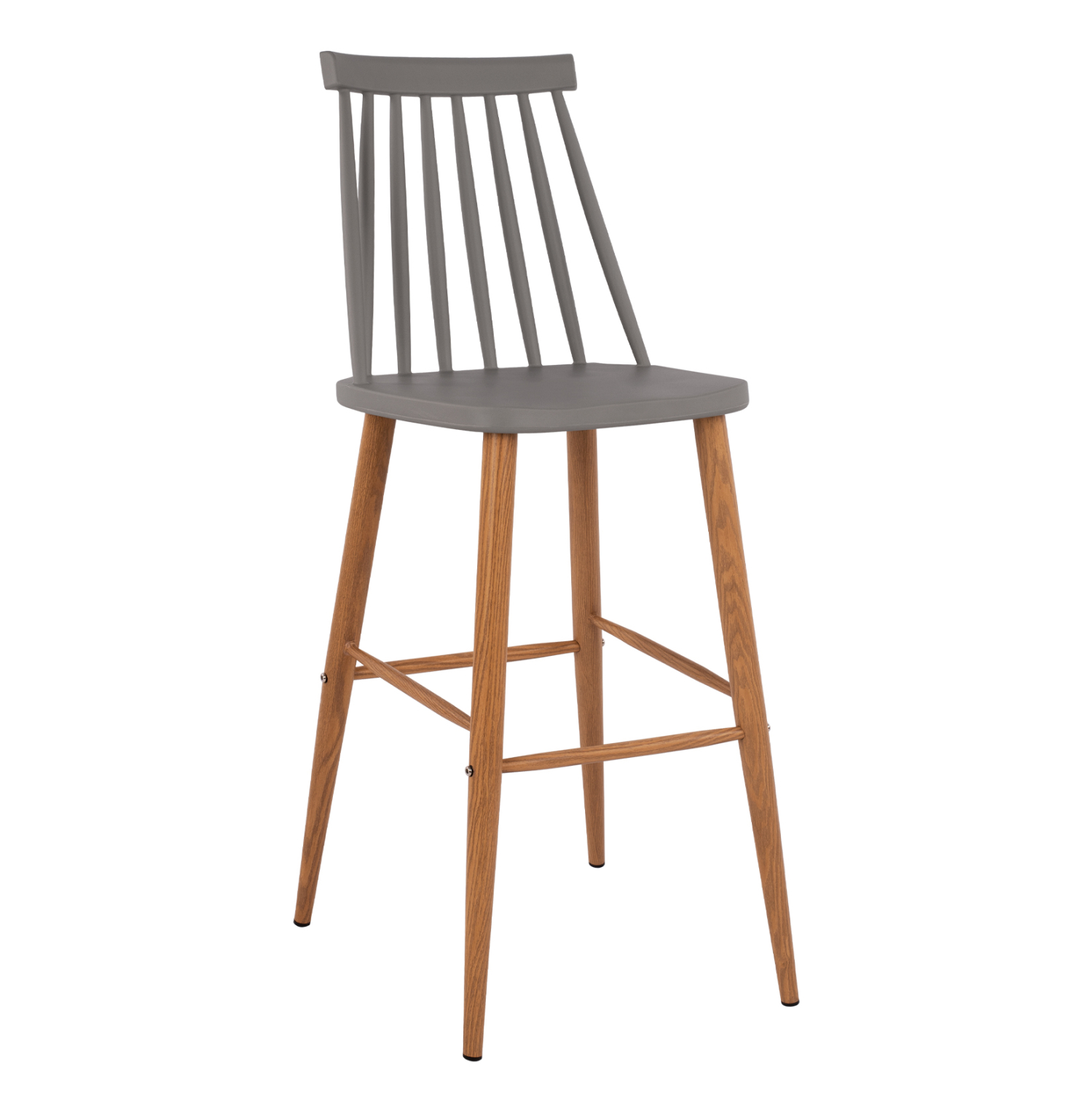 ΣΚΑΜΠΟ ΜΠΑΡ HM8459.10 VANESSA ΣΕ ΓΚΡΙ ΧΡΩΜΑ 43x49x107 εκ. (Σετ 2 τμχ)