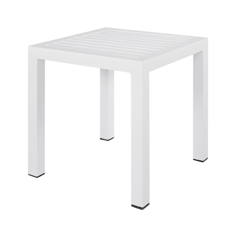 ΤΡΑΠΕΖΙ ΑΛΟΥΜΙΝΙΟΥ QIANA HM5402.01 ΛΕΥΚΟ 45x45x45,5Υ εκ.